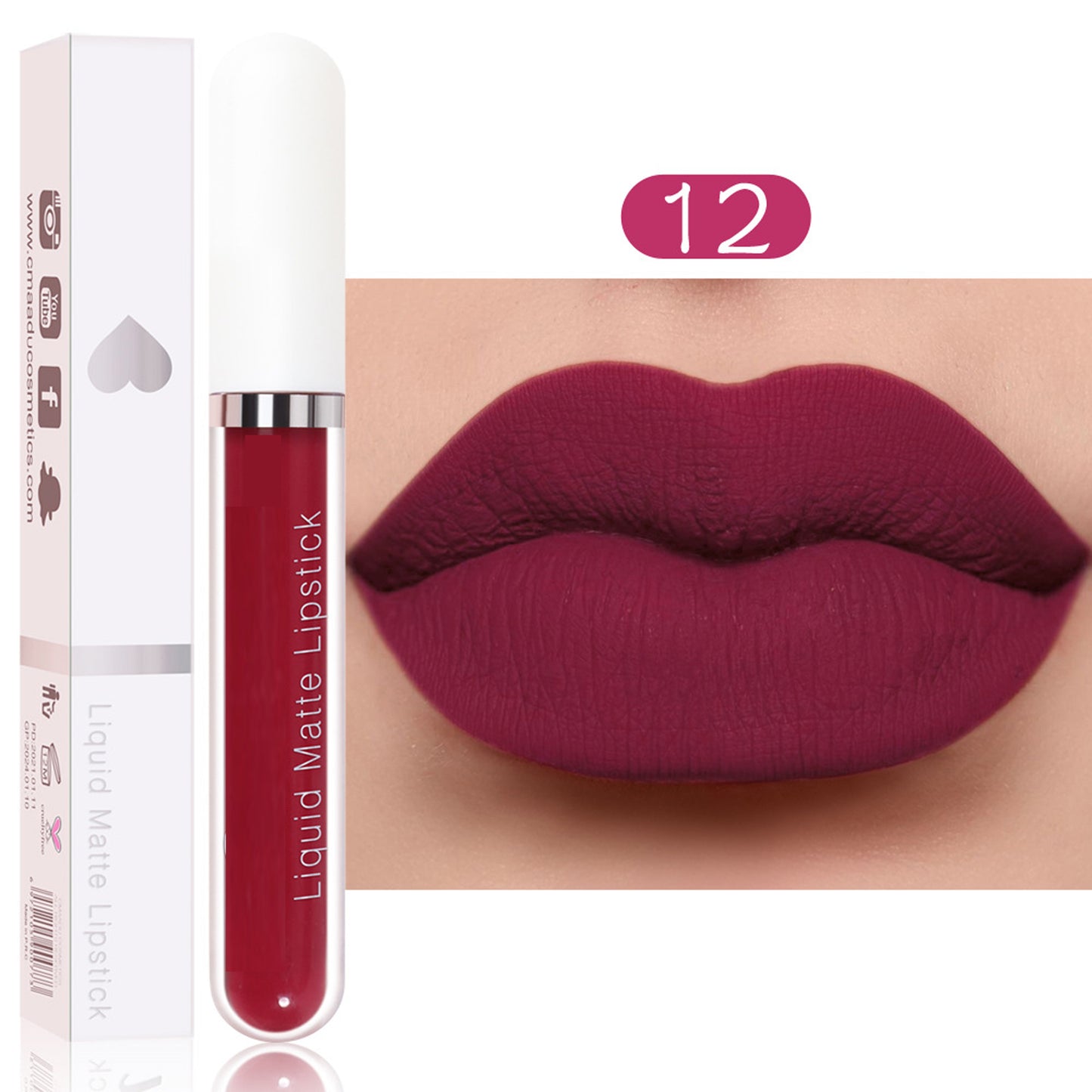 18 colors of matte waterproof long-lasting lipstick