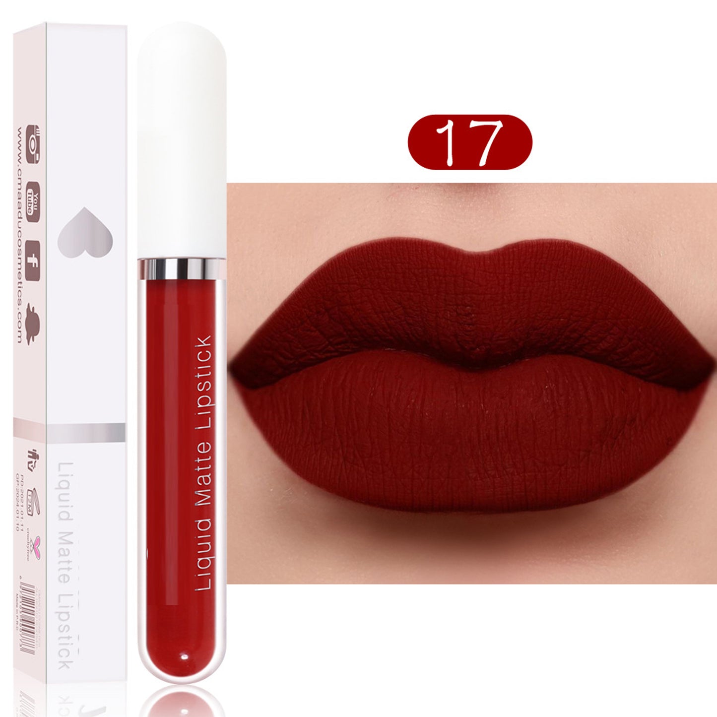 18 colors of matte waterproof long-lasting lipstick