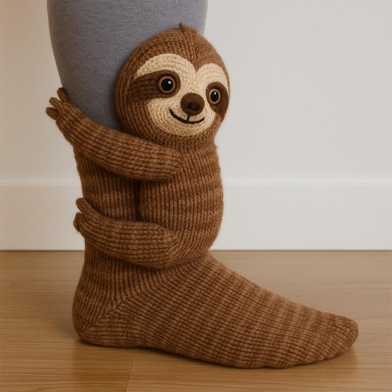 Plush Crochet Animal Socks