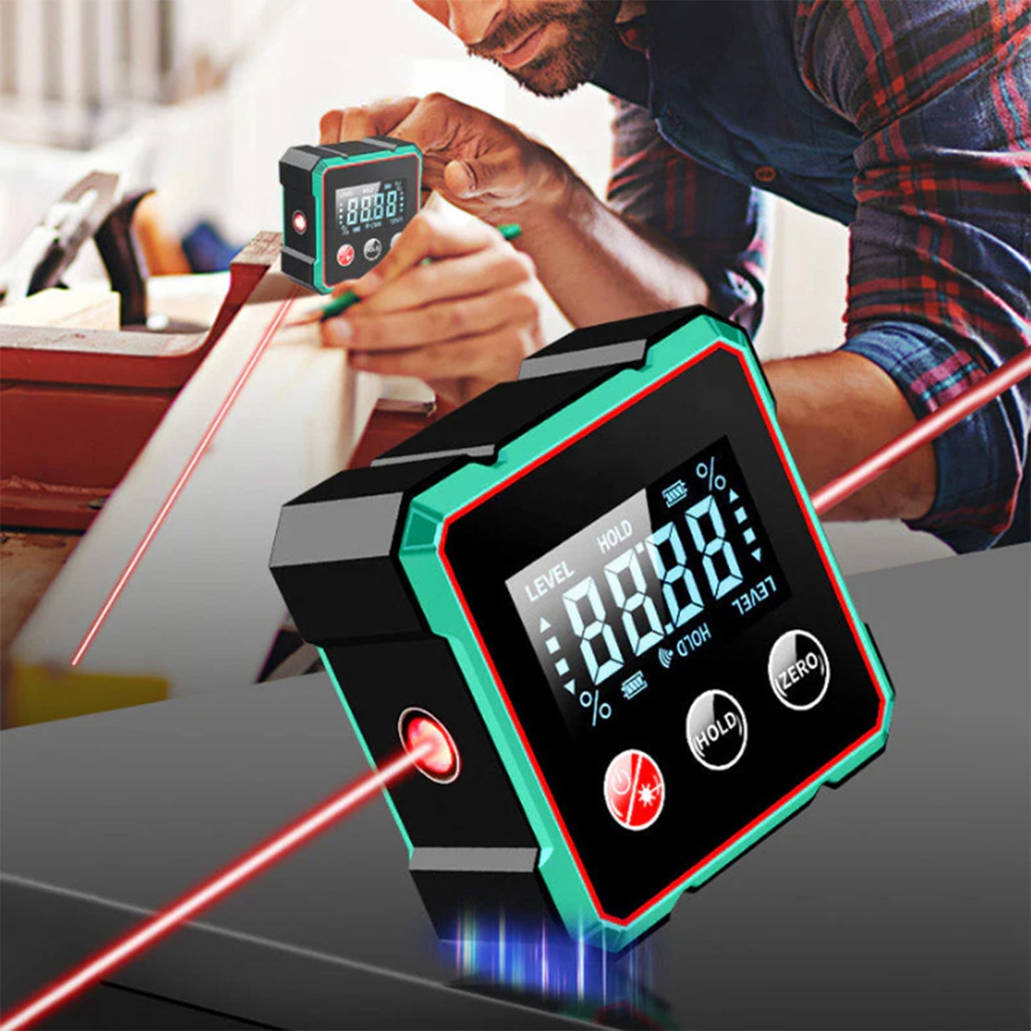 Electronic laser angle measuring instrument
