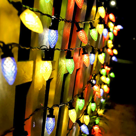 Christmas strawberry lights