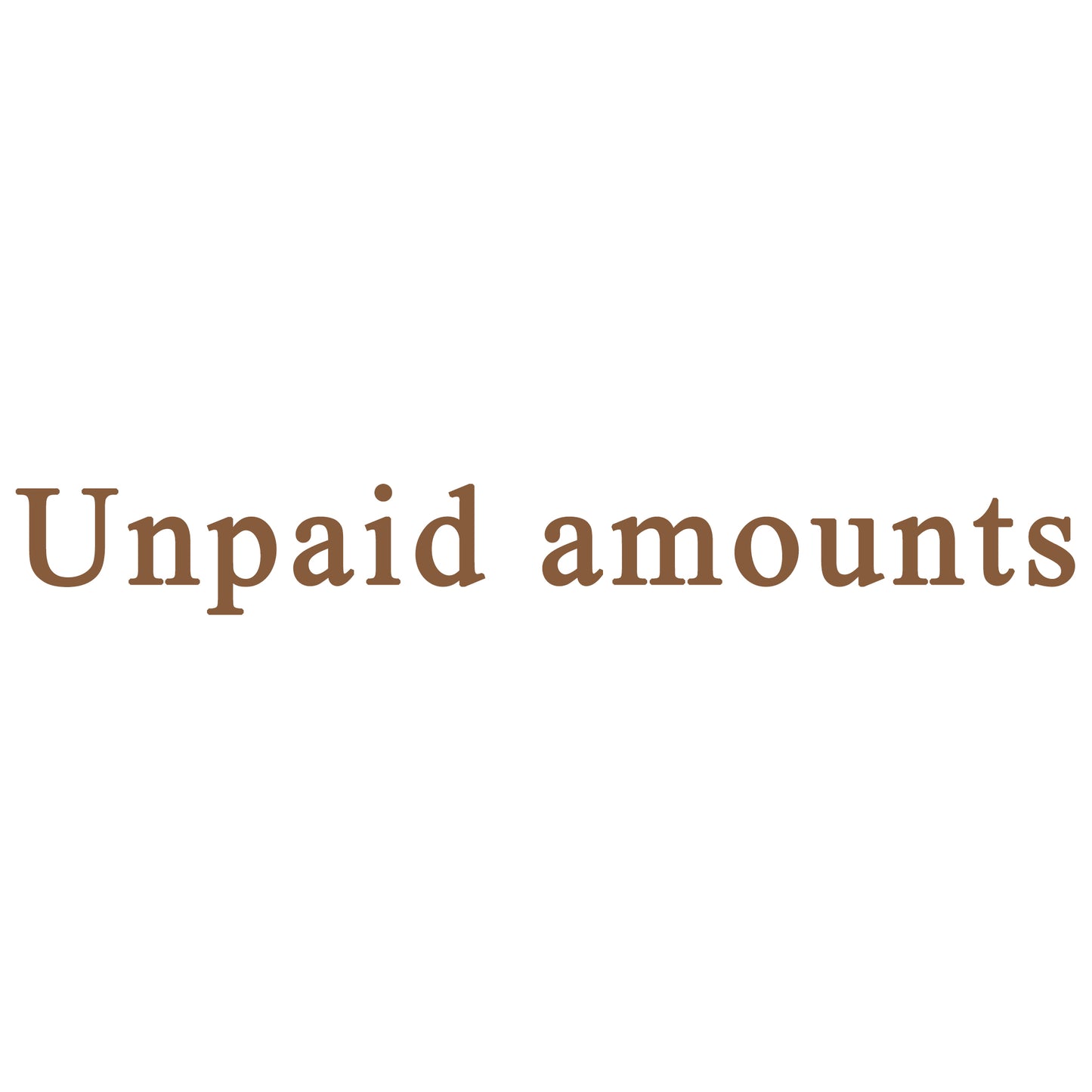 Unpaid amount