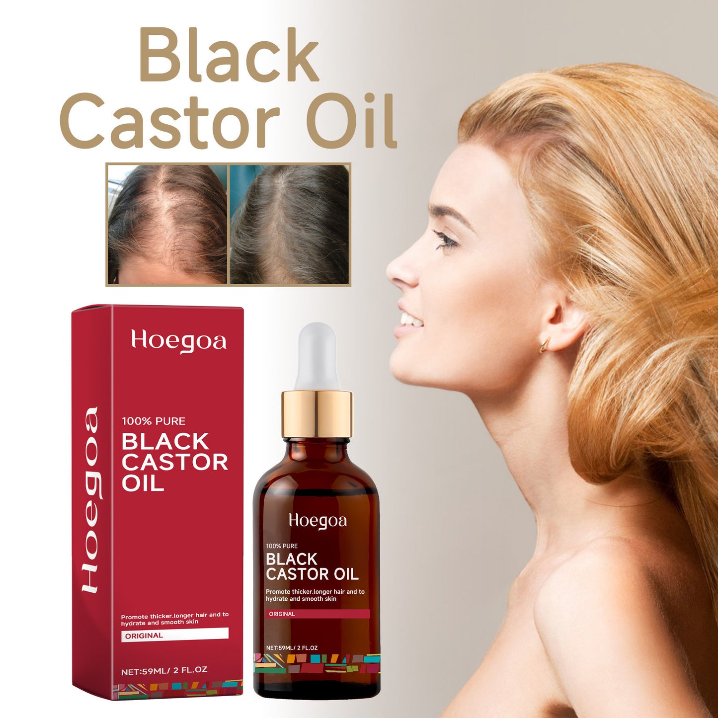 Thick hair essential oil