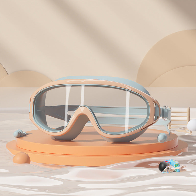 HD children's waterproof and anti-fog swimming goggles