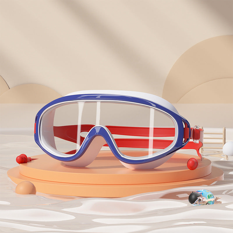 HD children's waterproof and anti-fog swimming goggles