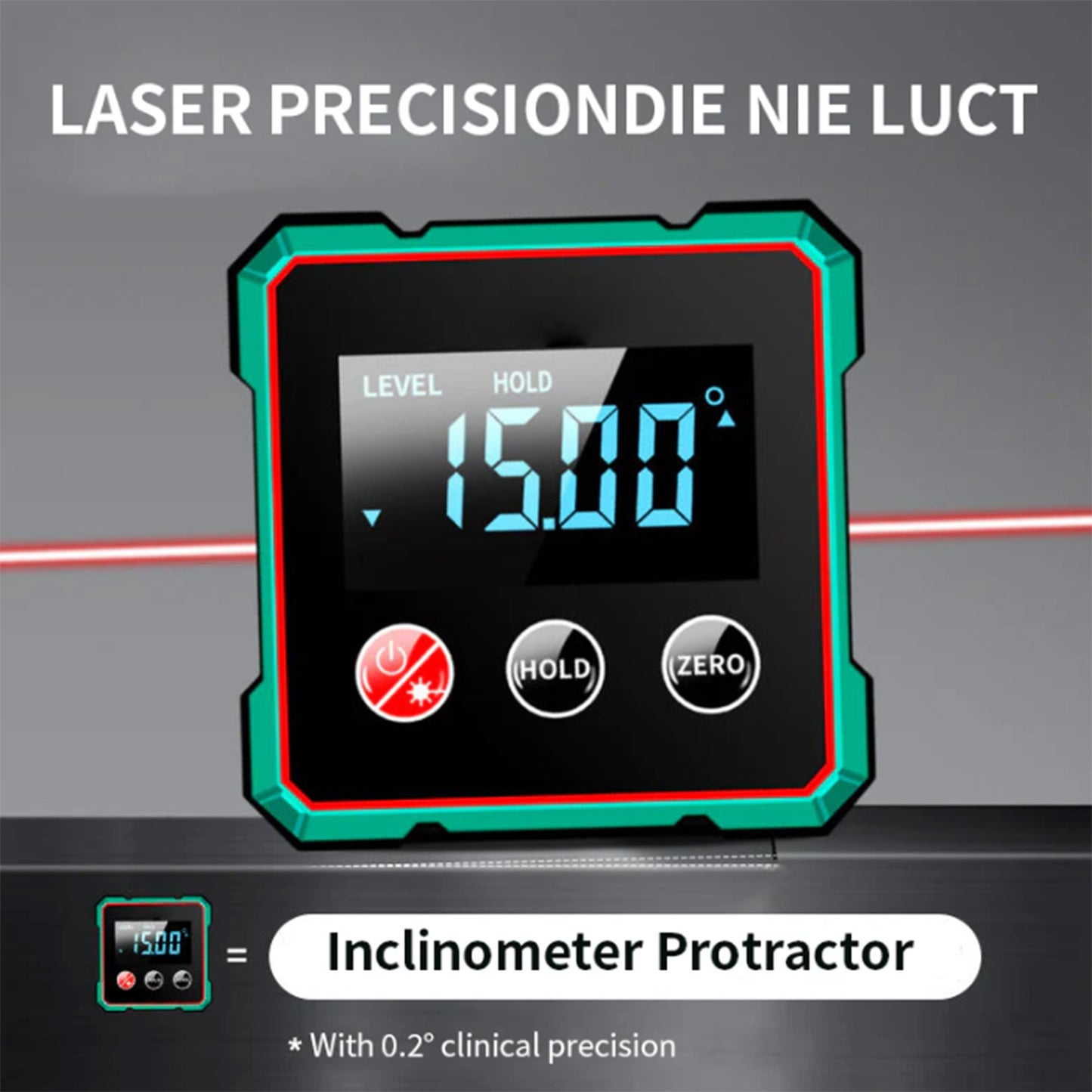 Electronic laser angle measuring instrument
