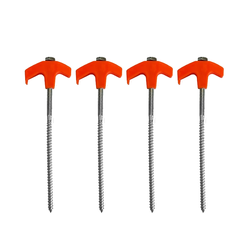 8" Screw in Tent Stakes - Ground Anchors Screw in