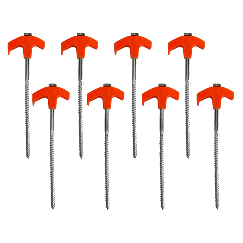 8" Screw in Tent Stakes - Ground Anchors Screw in