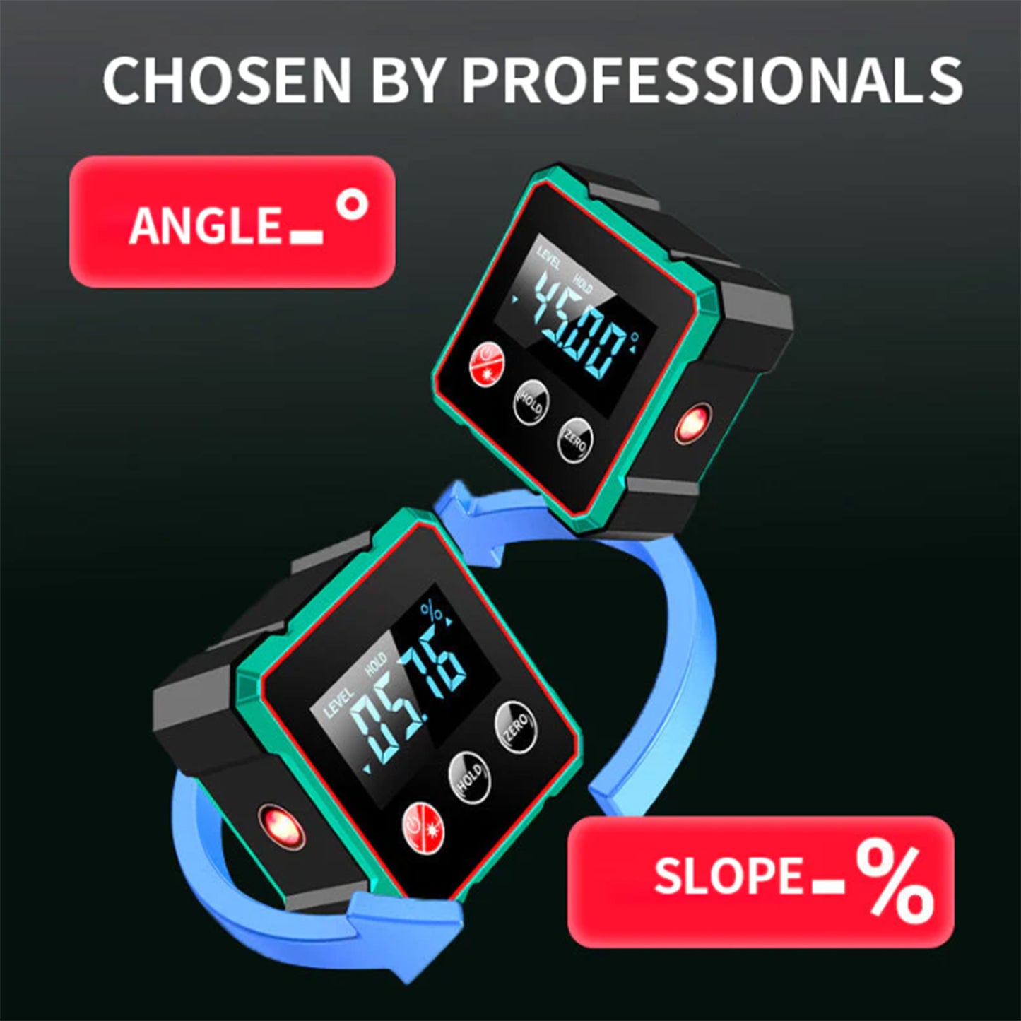 Electronic laser angle measuring instrument