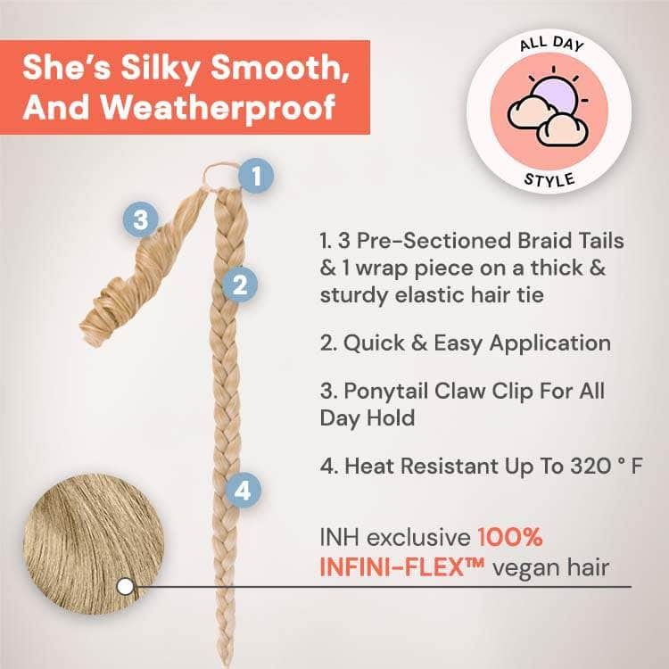 Ponytail braid free change hairstyle (80CM)