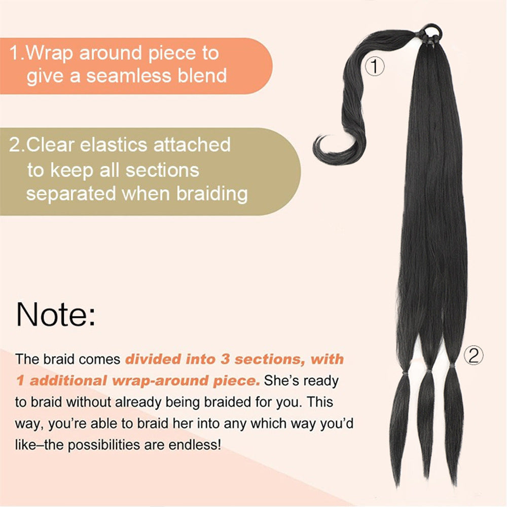 Ponytail braid free change hairstyle (80CM)