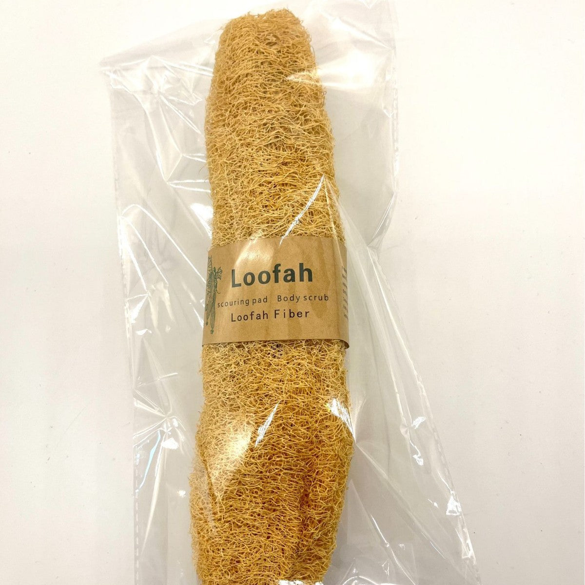 Natural loofah dishwashing tool