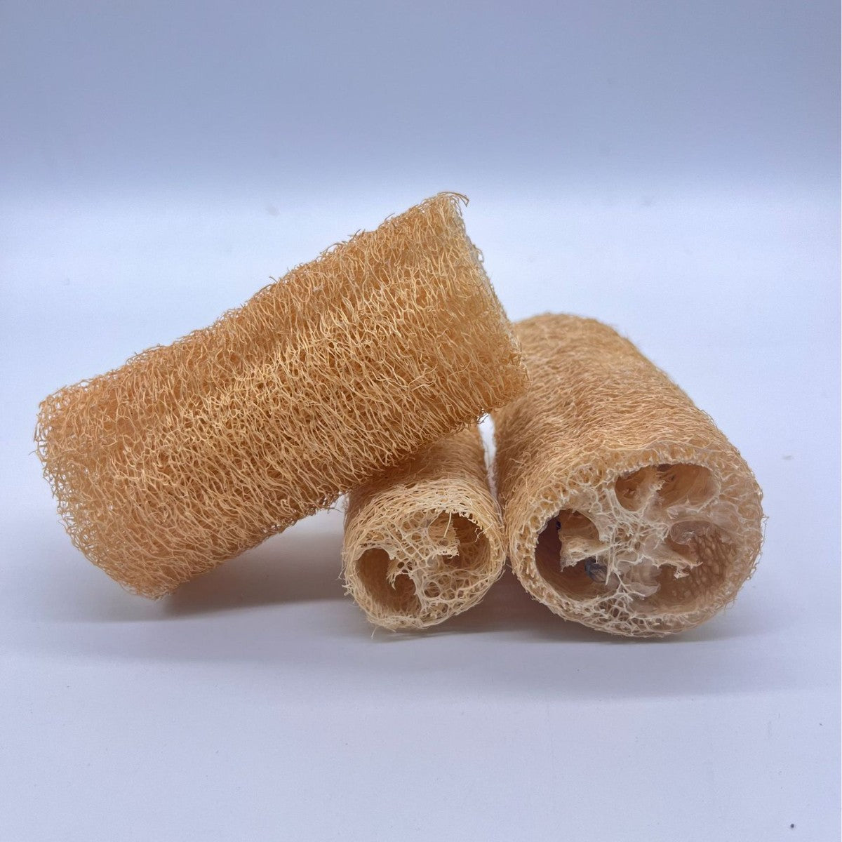Natural loofah dishwashing tool