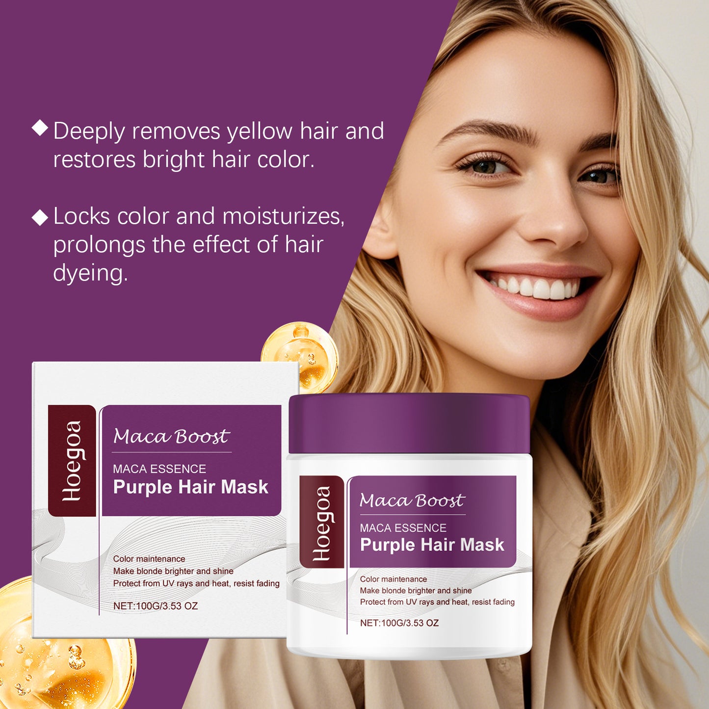 Purple Smooth Hair Mask