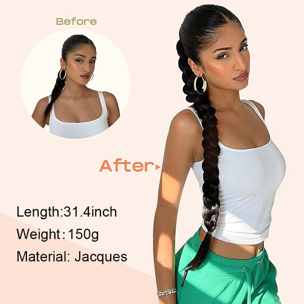 Ponytail braid free change hairstyle (80CM)