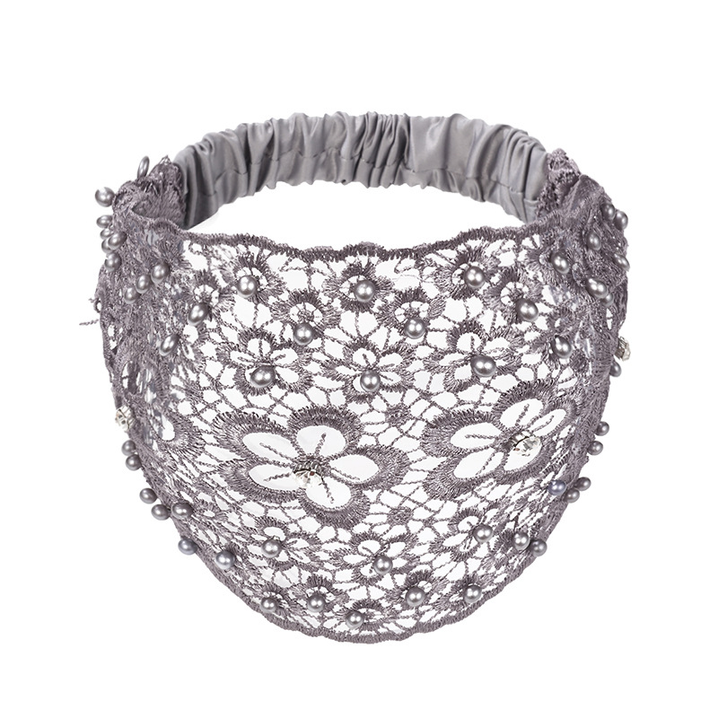 Beaded lace hollow headband