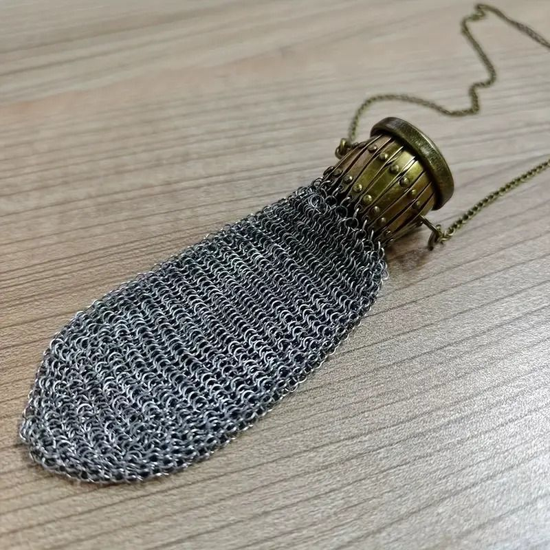Vintage Silver Coin Metal Mesh Bag