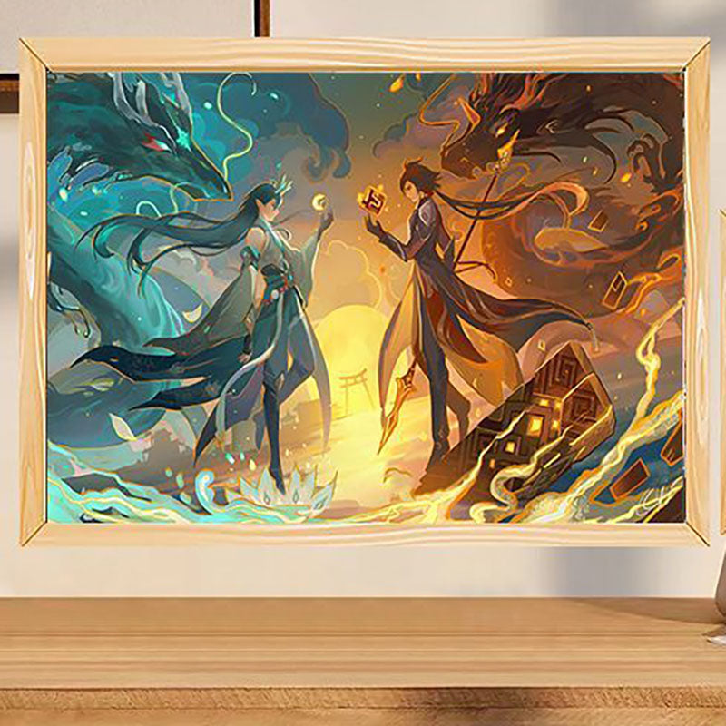 Glowing Photo Frame Light Painting