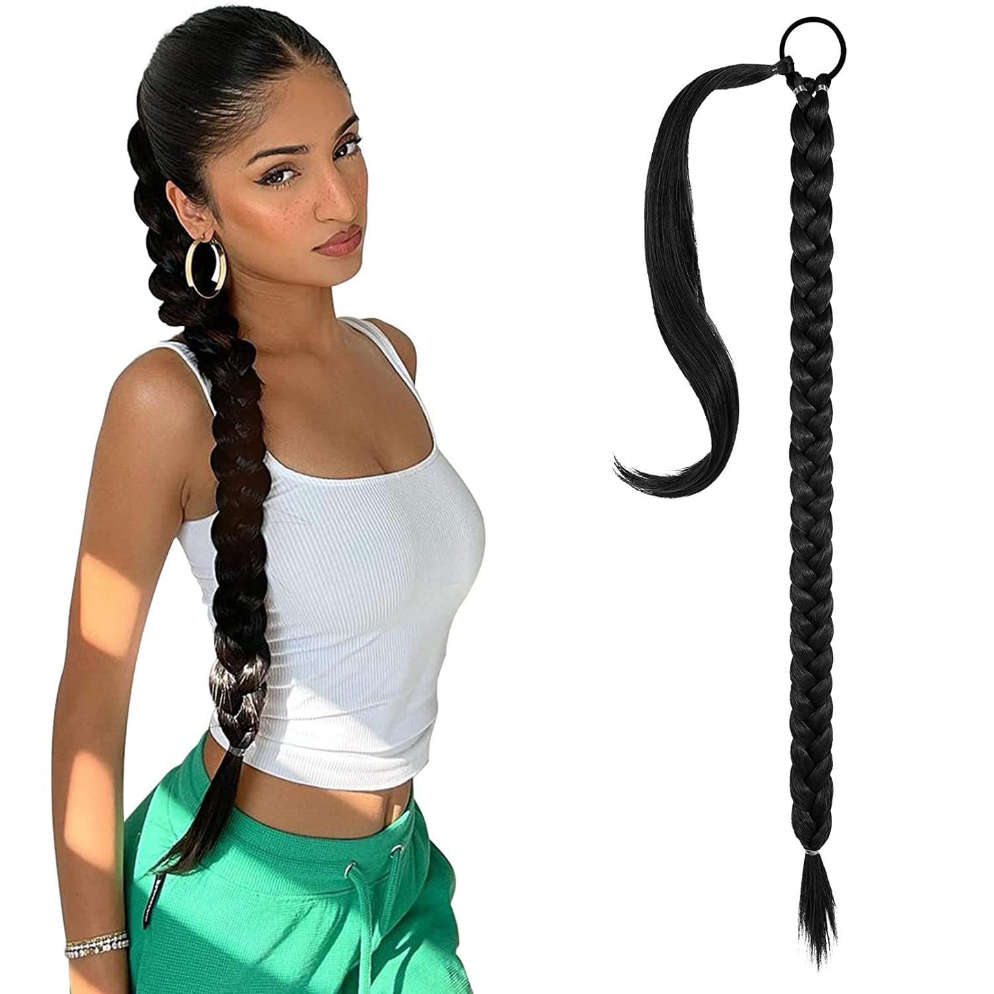 Ponytail braid free change hairstyle (80CM)