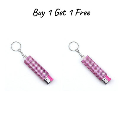 Diamond-encrusted push bottle