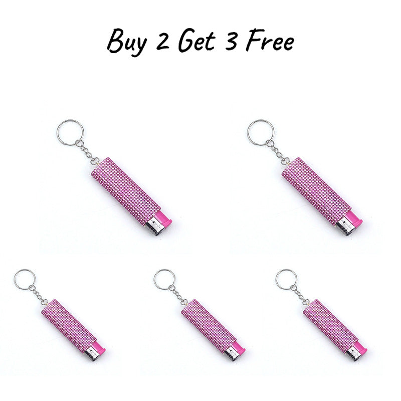 Diamond-encrusted push bottle