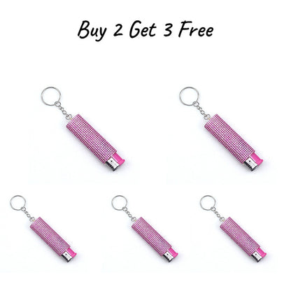 Diamond-encrusted push bottle