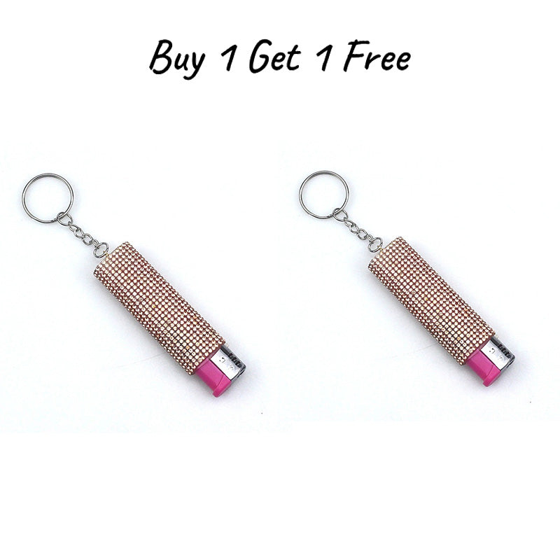 Diamond-encrusted push bottle