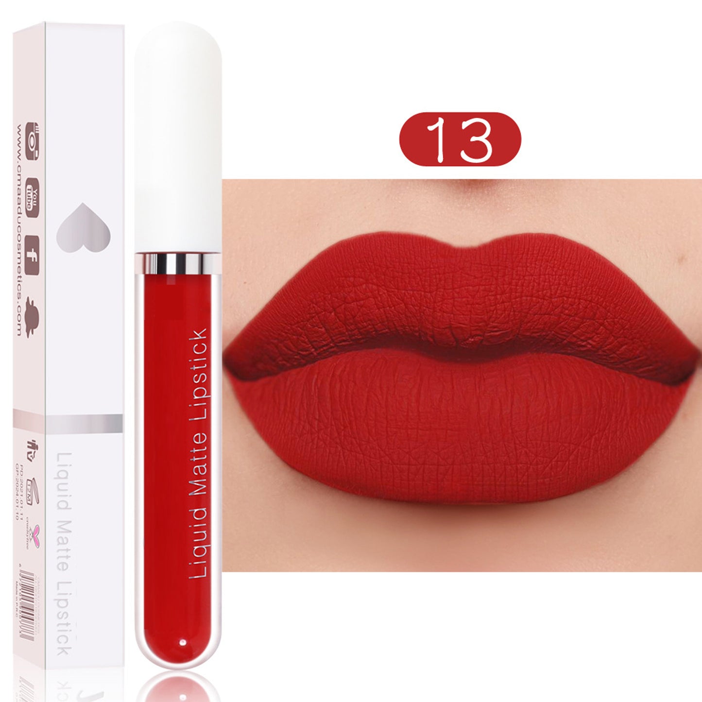 18 colors of matte waterproof long-lasting lipstick