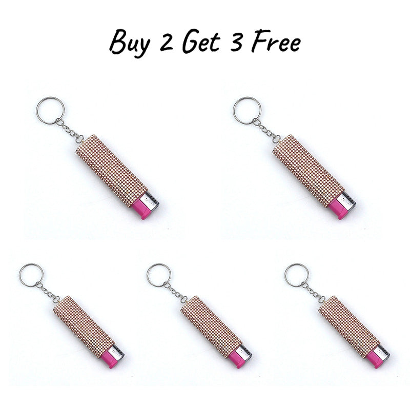 Diamond-encrusted push bottle