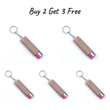 Diamond-encrusted push bottle