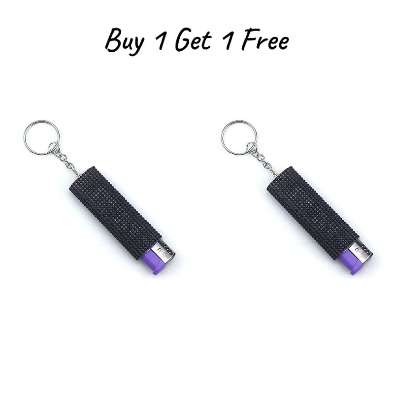 Diamond-encrusted push bottle