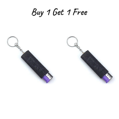 Diamond-encrusted push bottle