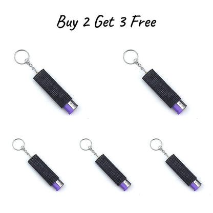 Diamond-encrusted push bottle