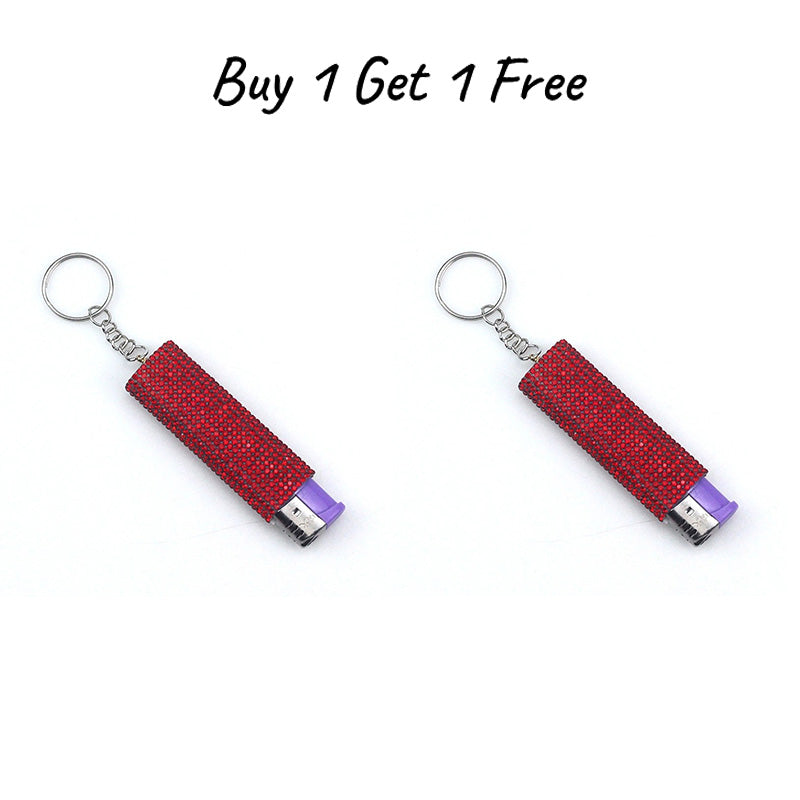 Diamond-encrusted push bottle