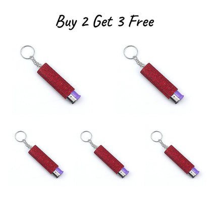 Diamond-encrusted push bottle