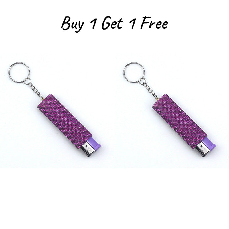 Diamond-encrusted push bottle