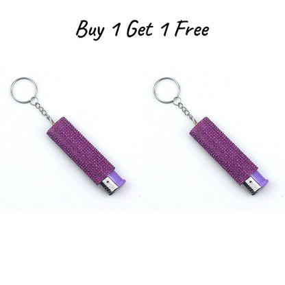 Diamond-encrusted push bottle