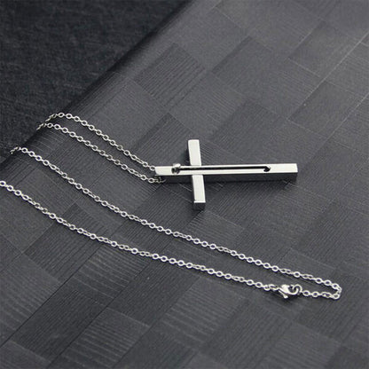 Cross telescopic spring necklace