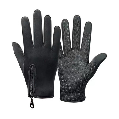 Windproof and warm touchscreen sports zipper gloves
