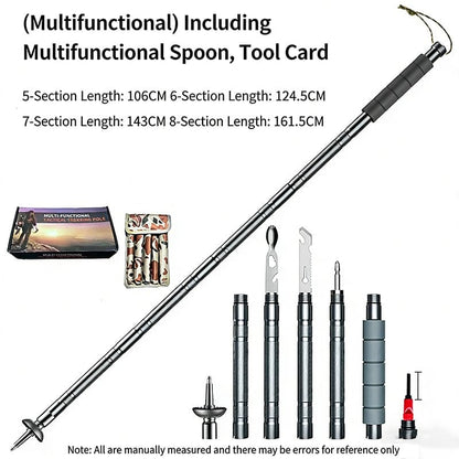 Multi-functional outdoor hiking poles