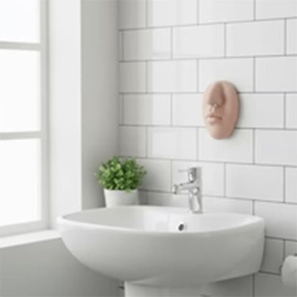 Nose-shaped soap dispenser