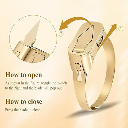 Stainless steel self-defense ring