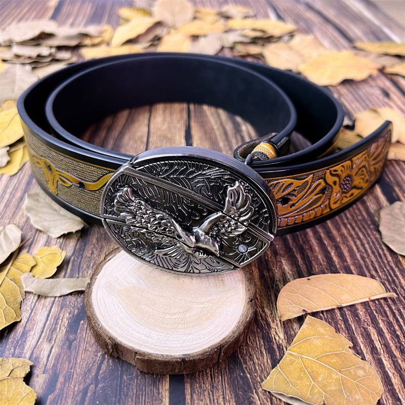 Trendy printed smooth buckle belt