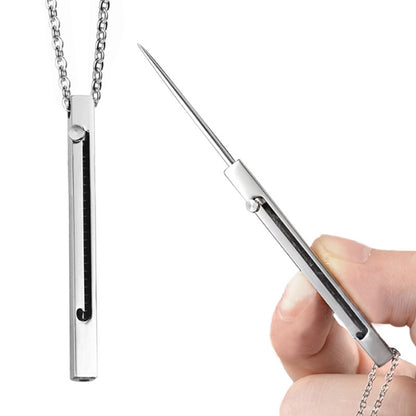 Cross telescopic spring necklace