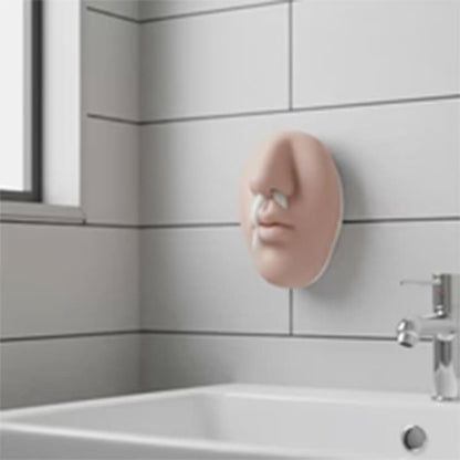 Nose-shaped soap dispenser