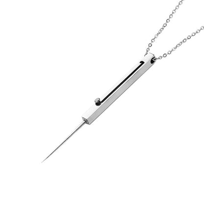 Cross telescopic spring necklace
