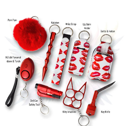Self-defense keychain set