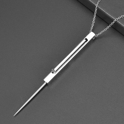 Cross telescopic spring necklace