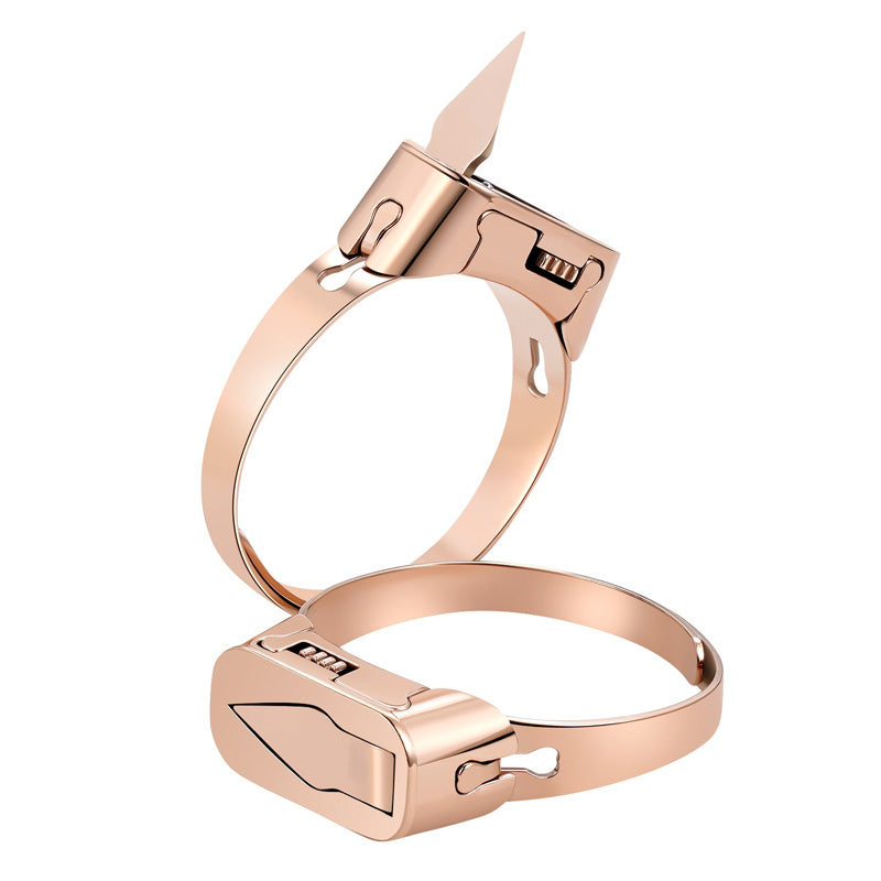 Stainless steel self-defense ring