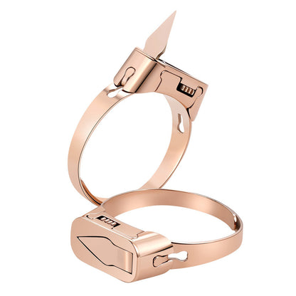 Stainless steel self-defense ring